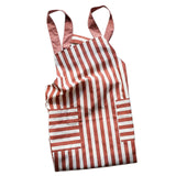 Maxbell Cooking Apron with Pockets Woodworking Apron for Painting Barbecue Unisex Strip Red