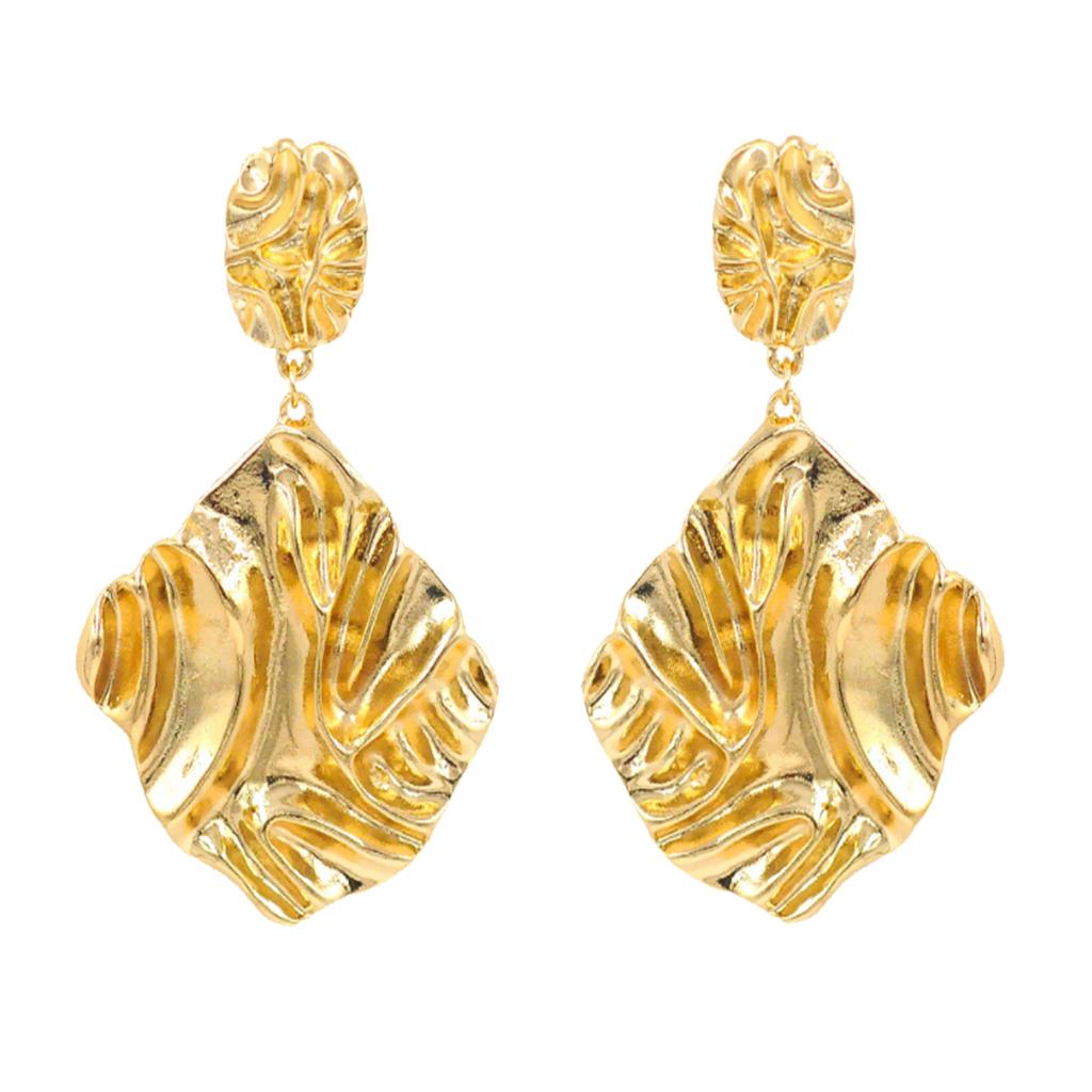 Max Chic Fashion Women Golden Geometric Dangle Earrings Ear Studs Statement