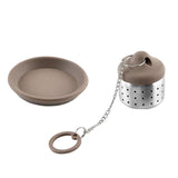 Maxbell Loose Tea Infuser Teacups Accessories Drip Tray with Chain for Flavoring