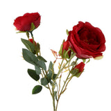 Maxbell Artificial Rose Silk Flower Bridal Bouquet for Home Wedding Decor Red