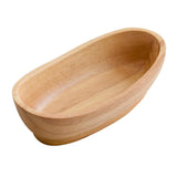 Max Wooden Salad Bowl Wavy Serving Bowl Mixing Bowl for Dessert Fruit 15X8X4cm