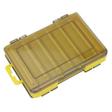 Maxbell Squid Jig Box Both Side Storage Lure Case Holder Yellow 12 Compartments