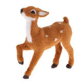 Max Simulation Christmas Elk Plush Reindeer Model Toy Light Brown Female Stand