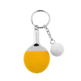 Maxbell Mini Yellow Table Tennis w/ Ball Charm Pendant Purse Bag Sports Keyring Keychain Gift