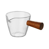 Maxbell Espresso Glass Mini Heat Resistant with Wood Handle for tea Barista Style B