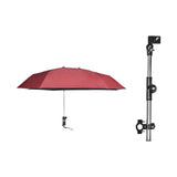 Maxbell Beach Chair Umbrella with Universal Clamp Stroller Umbrella Clip on Umbrella Red Single Layer