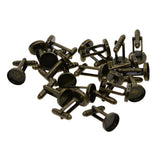 Maxbell 20Pcs Blank 12mm Round Bezel Glue Base Cup Cuff Links DIY Cufflink Bronze