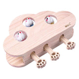 Maxbell Cloud Shape Cat Hunt Interactive Toys Wooden Whack Mouse Puzzle Toy mice