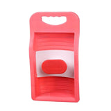 Maxbell Small Washing Board Cleaning Tool Non Slip for Household Dormitory Socks Pink