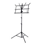 Max Maxb High Quality Metal Folding Sheet Music Stand Holder Tripod Foldable Black