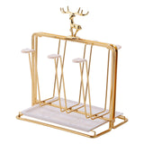 Maxbell Drain Rack Metal with Base Stylish with Tray for Coffee Cup Home Table Top