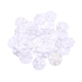 Maxbell 100 Pieces Artificial Flower Petals Wrinkle Resistant White for Curtains 2.5cm diameter