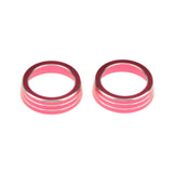 Max Maxb 2pcs Air Conditioner Knob Button Ring Trim Cover for Honda Civic 16-17 Red