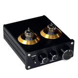 Maxbell Vacuum Tube Integrated Pre Amplifier, Mini Audio HiFi Stereo Preamp with Bass / Treble / Volume Control for Home Audio Player, Black
