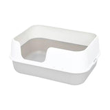 Maxbell Cat Litter Box Tray Toilet Semi Enclosed Anti Splash Durable for Small Pets