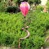 Max Hot Air Balloon Wind Spinner Stripe Garden Yard Outdoor Decor Peacock
