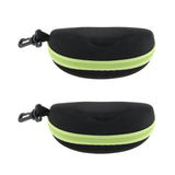 Max 2x Portable Zipper Spectacle Sunglass Eyeglass Case Box Storage Pouch Green