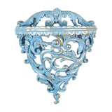 Maxbell Retro Wall Floating Shelf Resin Decorative for Hallway Living Room Home L Blue