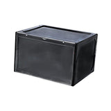 Maxbell Free Standing Shoe Box Space Saving Stackable Display Case Black