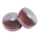 Maxbell 2Pcs Bicycle Handlebar Tape PU Leather Handlebar Strap Breathable 1.9m Brown