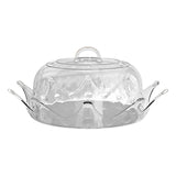 Maxbell Round Clear Cake Plate Server Display with Dome Cover for Entertaining M