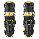 Max Pair Motorcycle Motocross Body Protective Gear Knee Shin Guard Pad Yellow