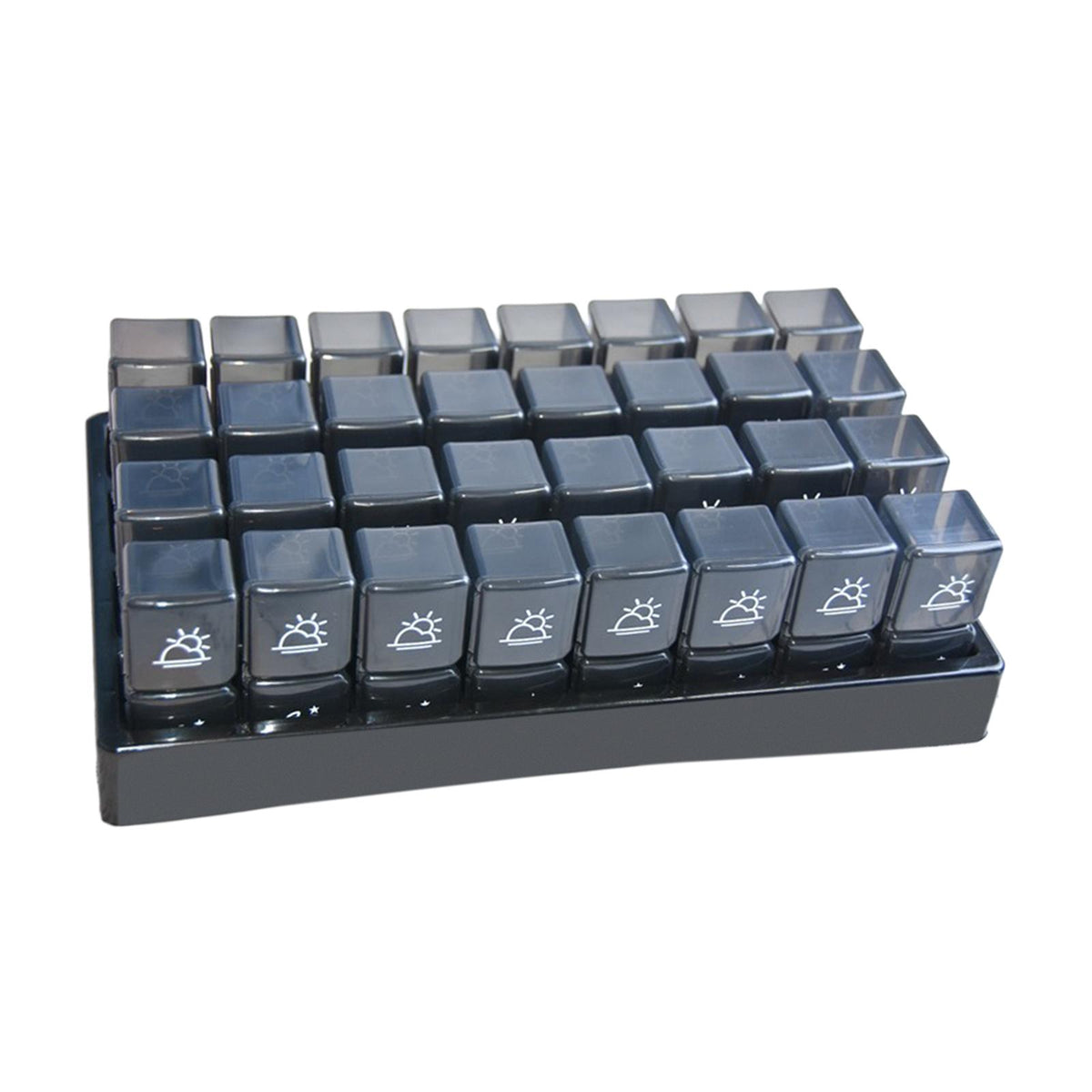 Maxbell Monthly Pill Organizer 2 Times A Day Large for Vitamin 31 Day Pill Organizer Black