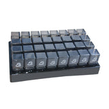 Maxbell Monthly Pill Organizer 2 Times A Day Large for Vitamin 31 Day Pill Organizer Black