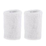 Maxbell Sports Basketball Badminton Unisex Cotton Sweatbands Wristbands white