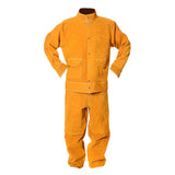 Max 1 Pc Anti-scalding Heat Insulation Protective Welding Welder Suit Yellow-XXL