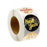 Maxbell 500x Happy New Year Stickers Happy New Year Labels for Crafts Gift Boxes Style B