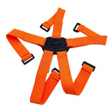 Maxbell Folding Bike Carrier Bracket Belt Pannier Front Bag Holder Rack Strap orange and black