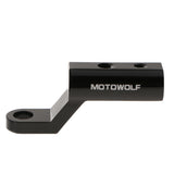 Max Motowolf Motorcycle Rearview Mirror Expander Bracket Adapter Holder Mount Black