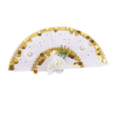 Max Fashion Showgirl Hand Fan Decorative Flower Fan Wedding Party Photo Prop