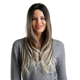Maxbell 26 inch Women Long Wavy Middle Part Heat Safe Synthetic Daily Cosplay Wig 02