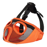 Maxbell Pet Bulldog Mesh Mouth Muzzle Short Nasal Dog Anti Bite Mask Orange M