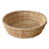 Maxbell Handmade Wicker Basket Table Organizer Wicker Bread Basket for Wedding Party 25cm