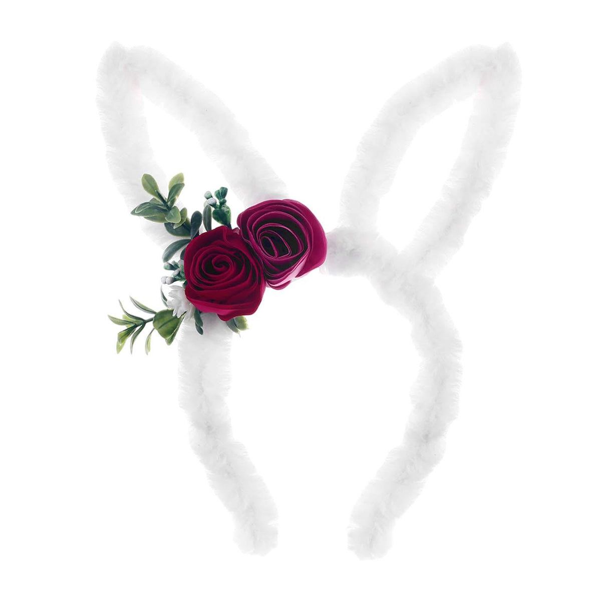 Maxbell Rabbit Ear Headband Headpiece Headwear Headdress for party Costume white