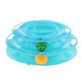 Max Interactive Pet Game Bell Toy Entertainment Turntable Amusement Plate blue