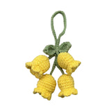 Maxbell Bag Pendants Crocheted Wind Chimes Flower Decorations Pendants for Purse Yellow