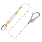 Max Safety Fall Protection Single Lanyard Braided Rope with Shock Absorber 2M