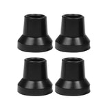 Maxbell 4Pcs Crutch Tips Rubber Cane Tips for Hiking Sticks Seniors Walking Crutches Black 14mm Hole