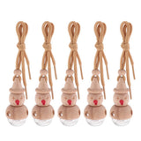 Max 5 Pieces Cute Refillable Car Decor Perfume Bottle Pendants Bottle Snowman
