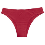 Maxbell G-string Briefs Panties Seamless Thongs Lingerie Underwear Wine Red XL