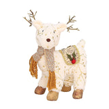 Maxbell Christmas Reindeer Stuffed Animal Creative Plush Elk for Decor Office Home StyleC