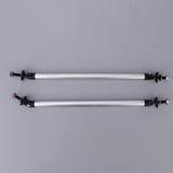 Max Maxb Front/Rear Adjustable Wind Splitter Bumper Chin Lip Rod Support 200mm Silver
