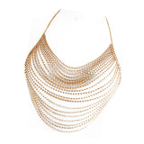 Maxbell Boho Rhinestone Body Chain Multilayer Decoration for Rave Nightclub Prom
