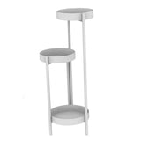 Maxbell 3 Tier Metal Plant Stand Corner Flower Pot Shelf for Entryway Office Porch White