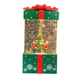 Maxbell Christmas Music Box Lantern Christmas Scene for Home Decor Birthday Gift Green