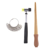 Max Rubber Hammer Ring Mandrel Sizer Ring Sizer Guage US Jewelry Tools Kit